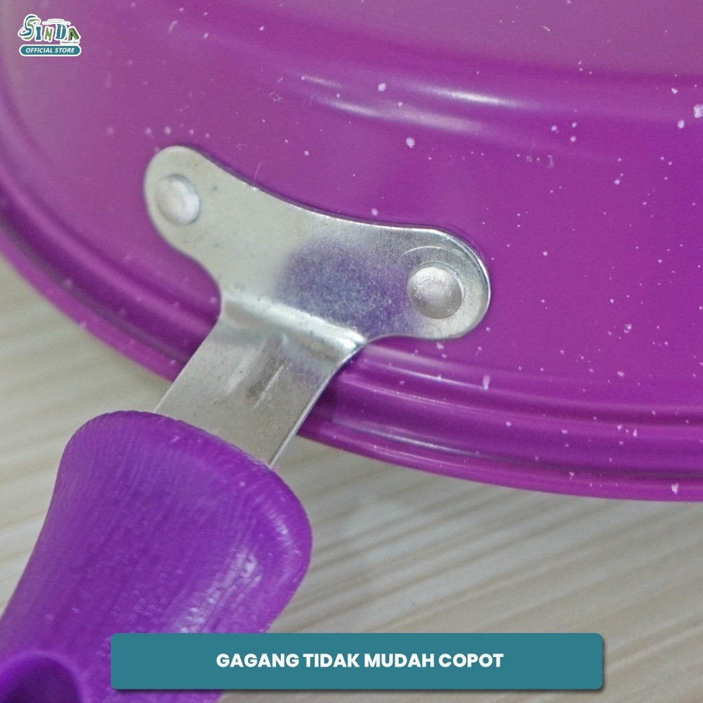 Sinda Panci Set 3pcs Lengkap Warna Frypan Saucepan Cookware Set Free Spatula