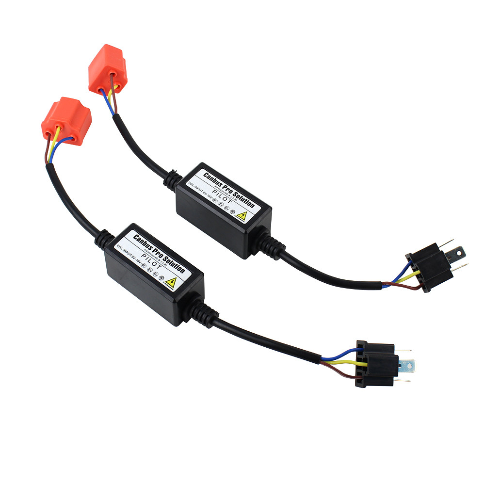 For Jeep AntiFlicker Error Free Decoder Harness Canbus Resistor H4 HB2 9003 For 7inch Round LED Head