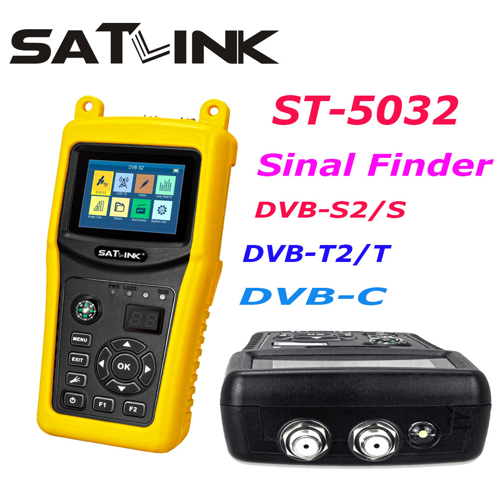 DVB-S2 DVB-T2 TDT DVB-C J83B J83A/C DVB-S Satellite Finder Signal Tester Detector SATLINK ST-5032 RF