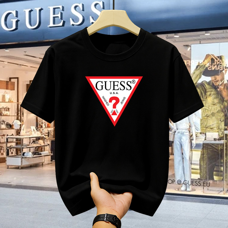 Kaos Pria Guess Original 100% Fashion Casual Modern Nyaman Dipakai Lengan Pendek T-shirt Premium