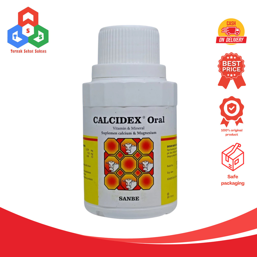 Calcidex Oral 100 ml STS2 - Mengatasi Defisiensi Calcium Hewan