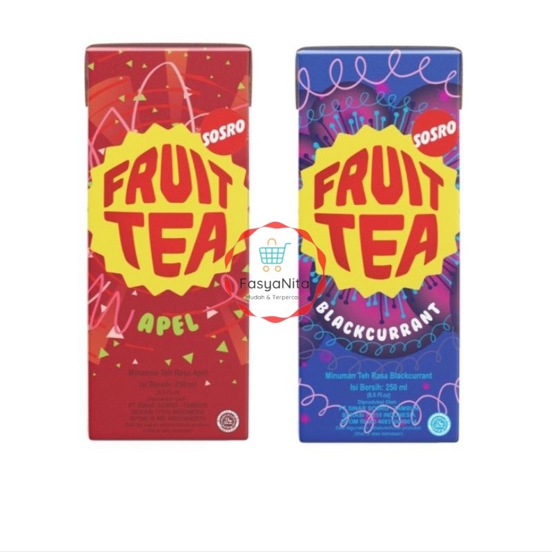 FRUIT TEA Minuman Teh Apel Blackcurrant 250 ml kotak - Fasyanita Online Fresh Mart Denpasar