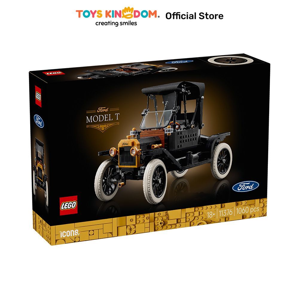 Toys Kingdom Lego Icons Ford Model T Set 1060 pcs 11376 - Hitam Balok Susun Building Blocks Mainan K