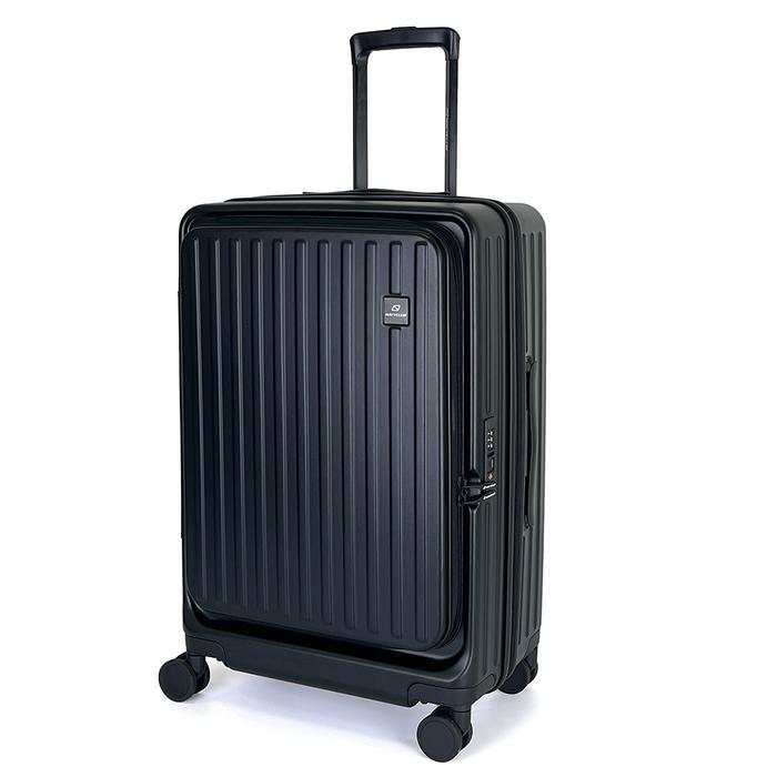 Navy Club Emerald Koper Hardcase PC - 4 Roda Putar TSA Lock - Size 25 Inch - Black