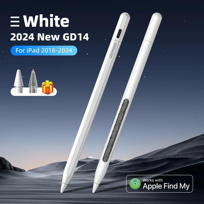 GOOJODOQ GD14 2024 New Stylus Pen with Ipad Find My App and Custom Hotkeys for mini5 6 Air4 5 6 Pro1