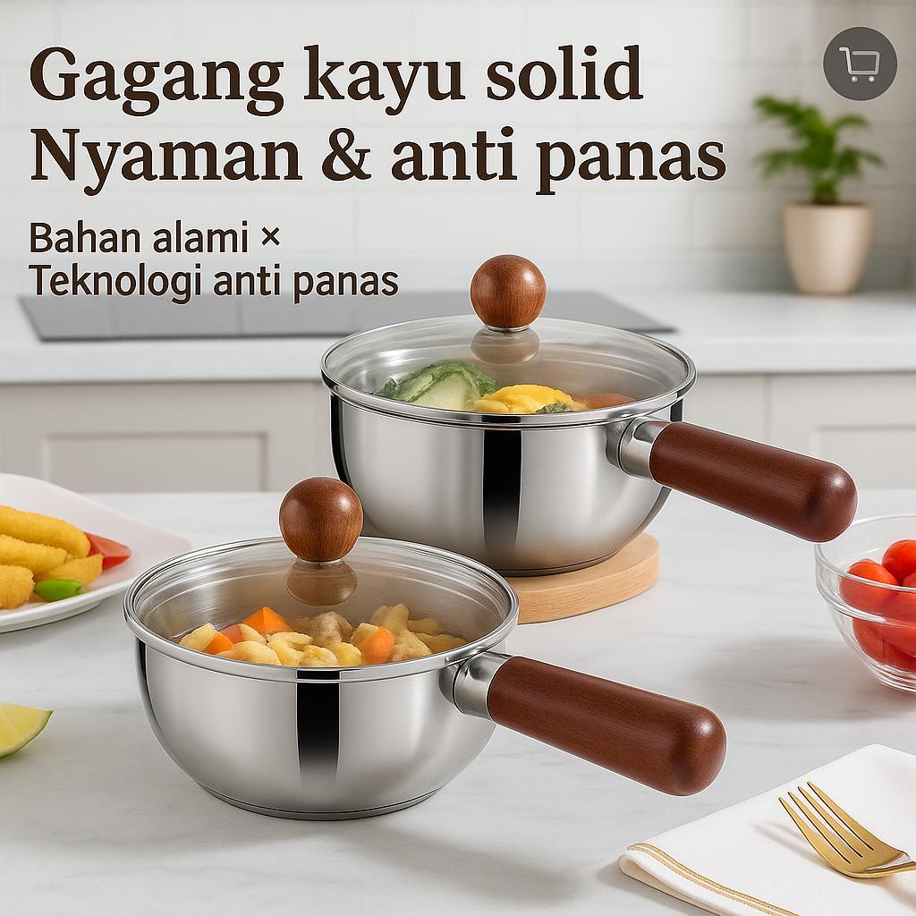 COD Panci Kecil Anti Lengket Panci Salju Gaya Jepang Panci Makanan Bayi Tanpa Lapisan Panci Masak Ke