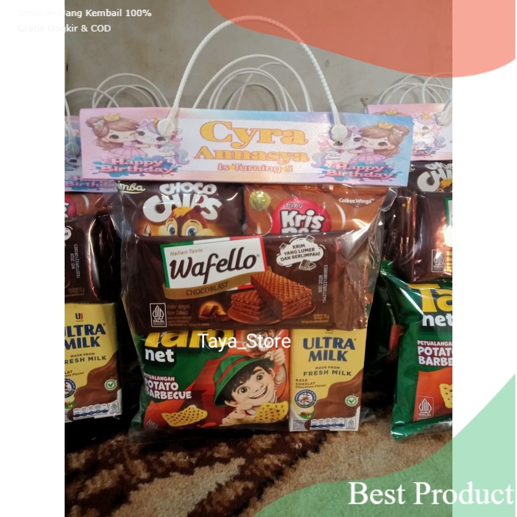 Hampers Snack Ulang Tahun / Paket Snack Ultah / Bingkisan Ulang Tahun Anak / Bingkisan Elegan Koleks