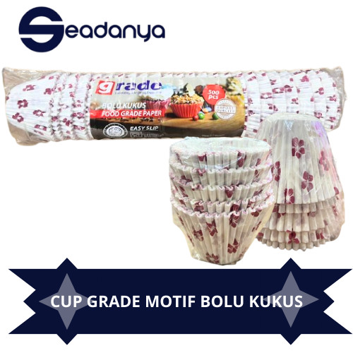 CUP GRADE MOTIF BOLU KUKUS - cup kertas - cup roti - cup kukus