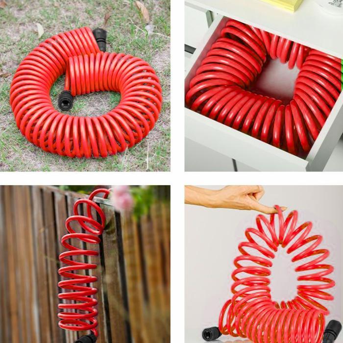 Mitsushi Selang Spiral /Ulir Panjang 7.5-20 meter  Recoil Hose Kepala Semprotan Hose Nozzle Air Pera
