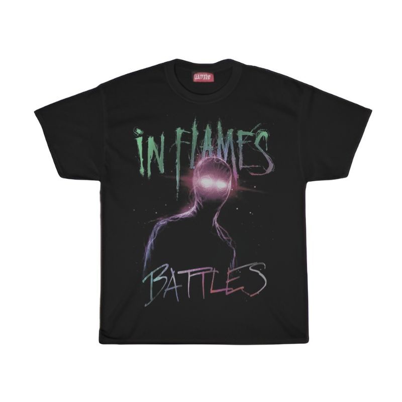 (COD) KAOS / T SHIRT / IN FLAMES / KAOS BAND IN FLAMES BATTLES