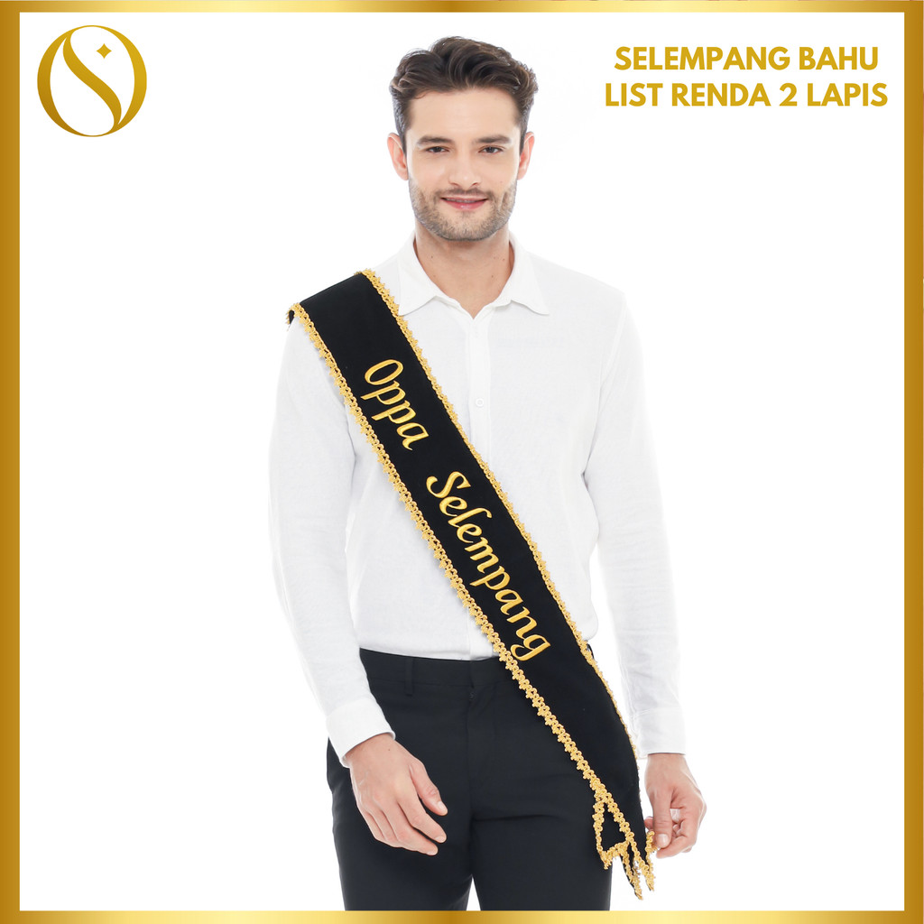 SELEMPANG WISUDA	SLEMPANG WISUDA BAHAN BLUDRU PREMIUM 2 LAPIS RENDA UKURAN TK SD DEWASA