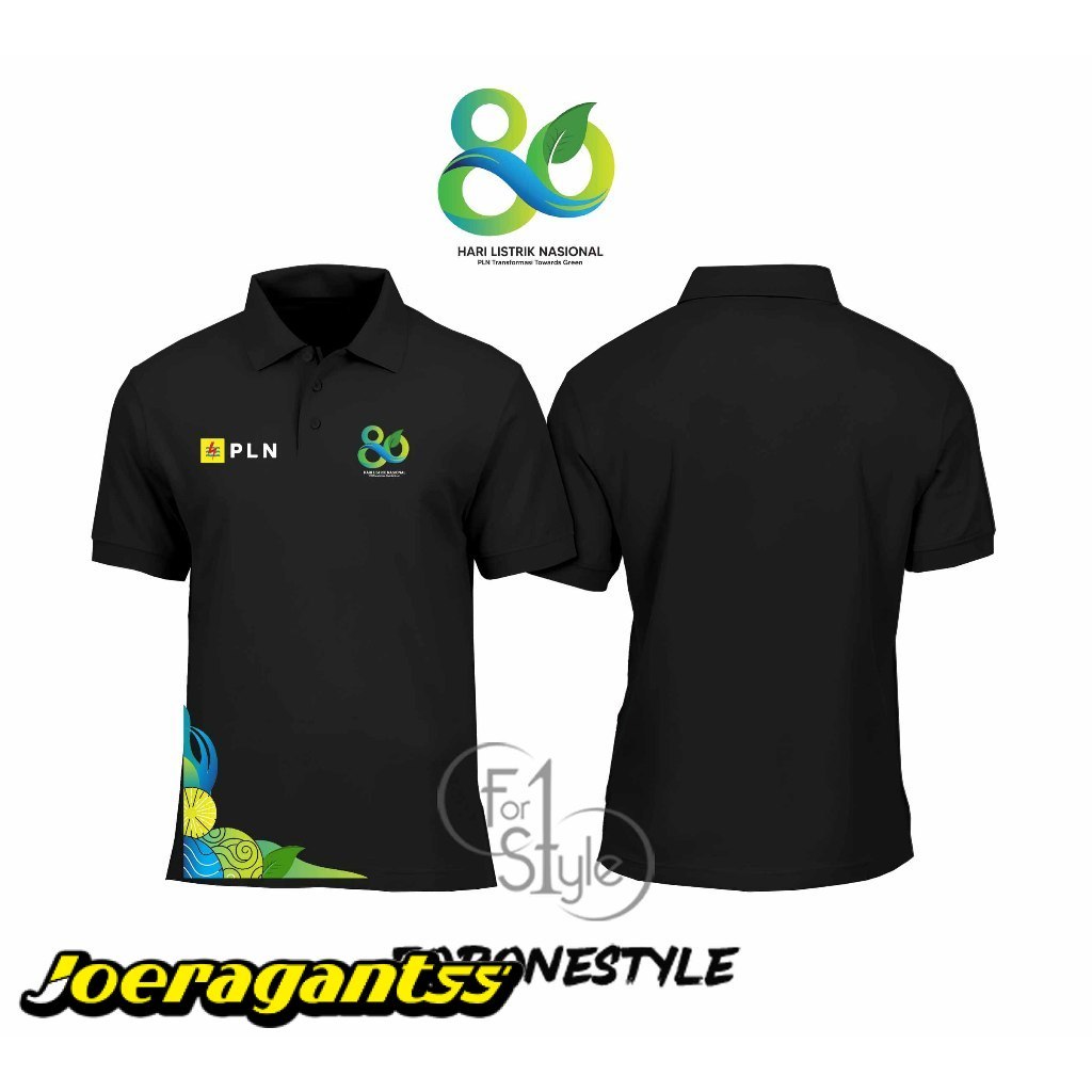 Poloshirt PLN Hari Listrik Nasional 2025 / Kaos Kerah PLN Hari Listrik Nasional Ke 80 Tahun Tersedia