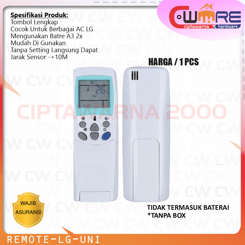 Remote Remot Ac Lg Lama Split 1/2 Pk