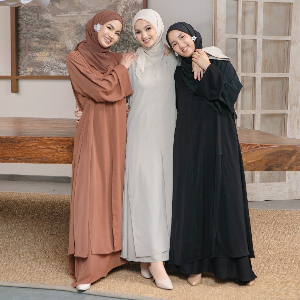 Lozy Hijab - Haura Tunik Set (One Set Tunic Skirt Melayu Bahan Cool Touch)