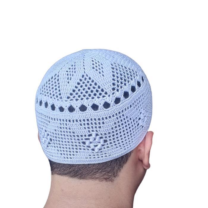 Peci Rajut Madinah Al Muzzammil Motif#3 Dewasa Haji Muslim Kopiah Dewasa - 52