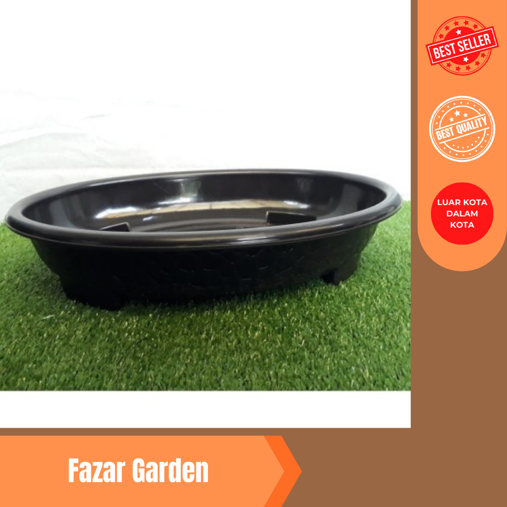 pot bonsai oval 08, pot bonsai hitam, pot tanaman bonsai