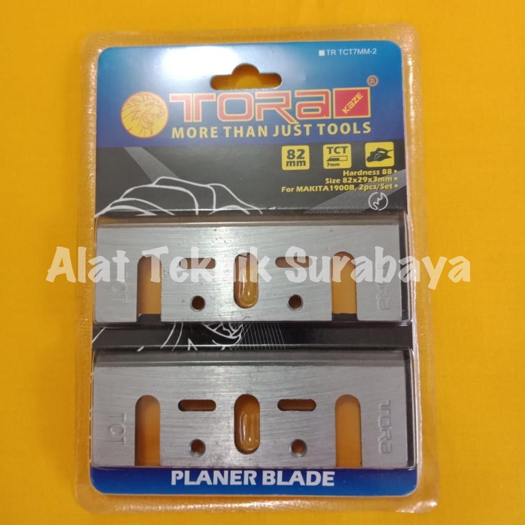 PLANER BLADE TORA FOR MAKITA 1900 82 MM HSS SET MATA PISAU SERUT KETAM ISI 2 PCS