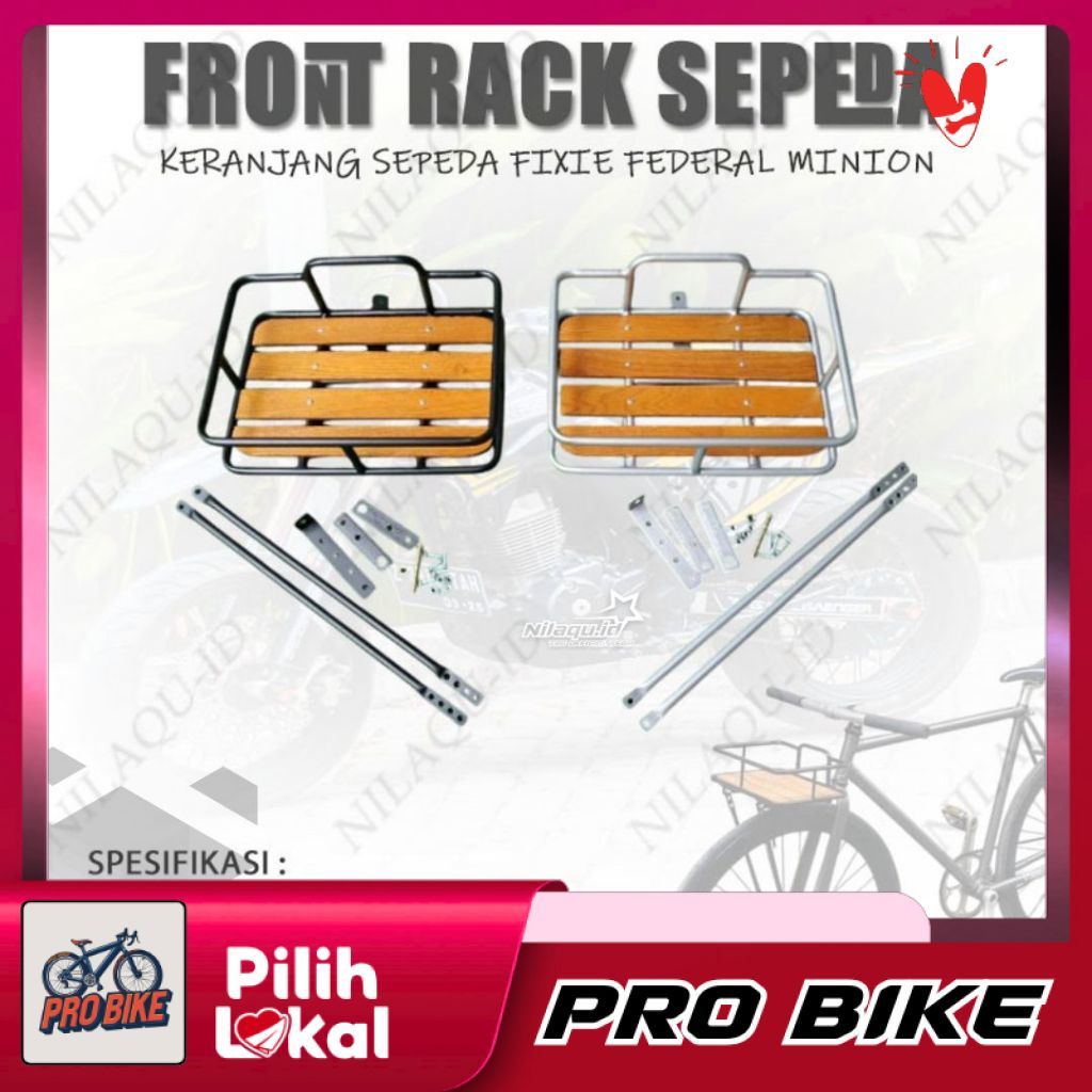 [BAYAR DI TEMPAT] Keranjang Front Rack Sepeda Fixie Federal Minion Seli Mtb Front Rack Sepeda Commut