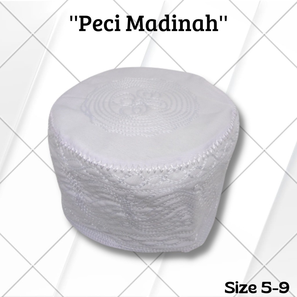 [ COD ] Peci Madinah Peci Haji Kopyah Putih Polos Kopyah Haji Dw3