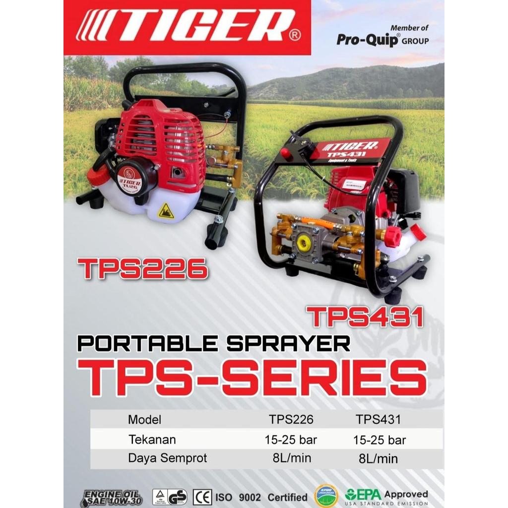 Mesin Steam Cuci Kendaraan Tiger TPS226 2 Tak TPS 431 4Tak Power Sprayer Portable Sprayer Desinfekta