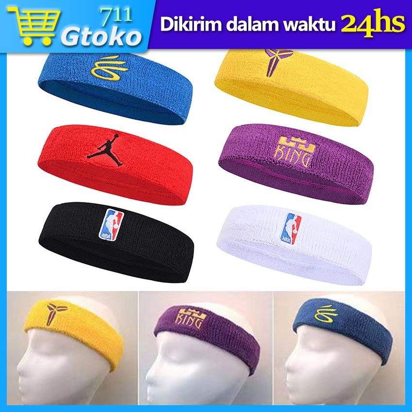 Ikat Kepala Olahraga Basket Pria Wanita Headband Handuk Bahan Wol Tebal Running Gym Yoga