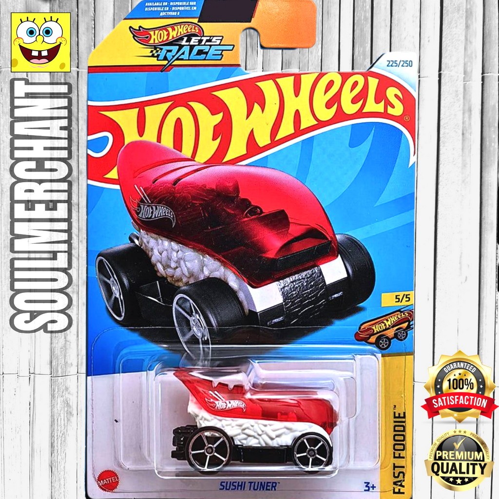Hot Wheels Sushi Tuner Merah Diecast Mobil Fantasy Makanan