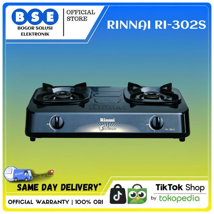 Kompor Gas Dua Tungku Rinnai RI-302S Ceflon Kompor Gas Rinnai RI-302S