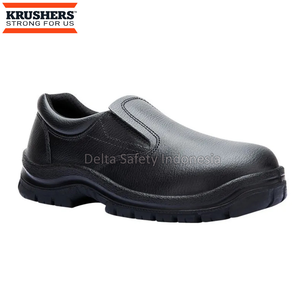 Sepatu Safety Shoes Krushers Boston Original Safety Shoes Pria Slip On Tanpa Tali