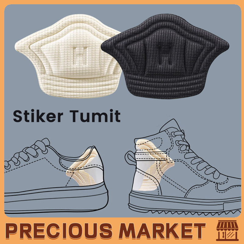 Insole 1 Pasang Insole Sepatu Kebesaran Insole Anti Lecet Insole Pelindung Tumit Bantalan Tumit Ganj