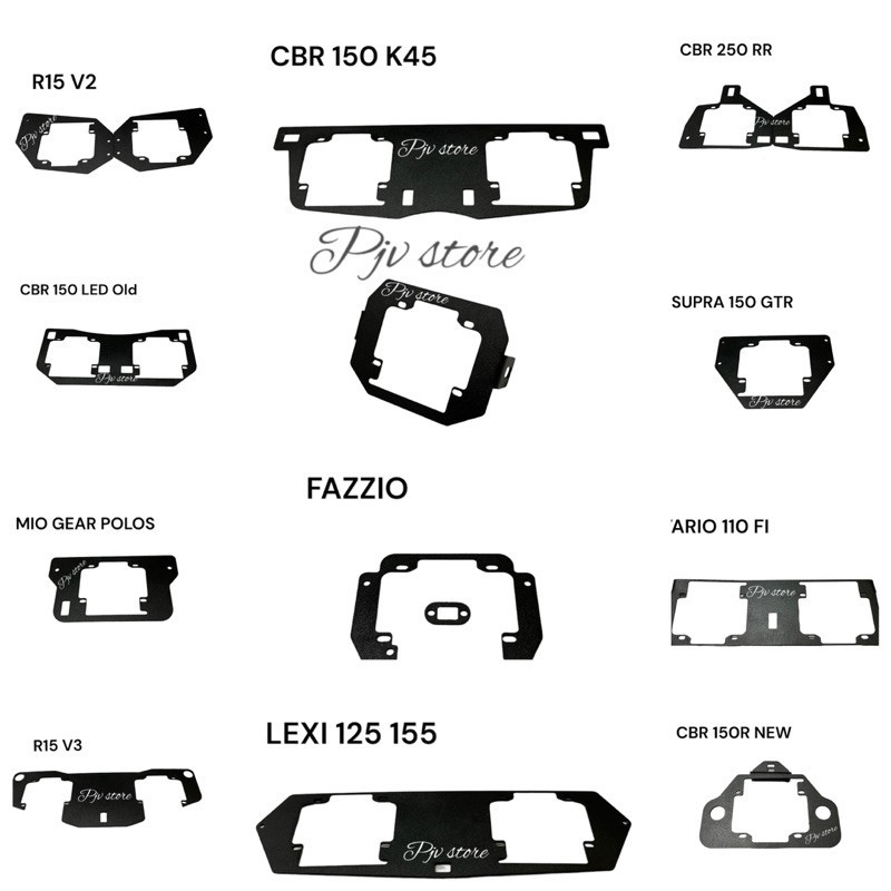 BRECKET BRACKET DUDUKAN LAMPU PROJIE BILED HID 2,5 inchi Rx King Cbr 150R New Cbr 150 K45 Cbr 250RR 