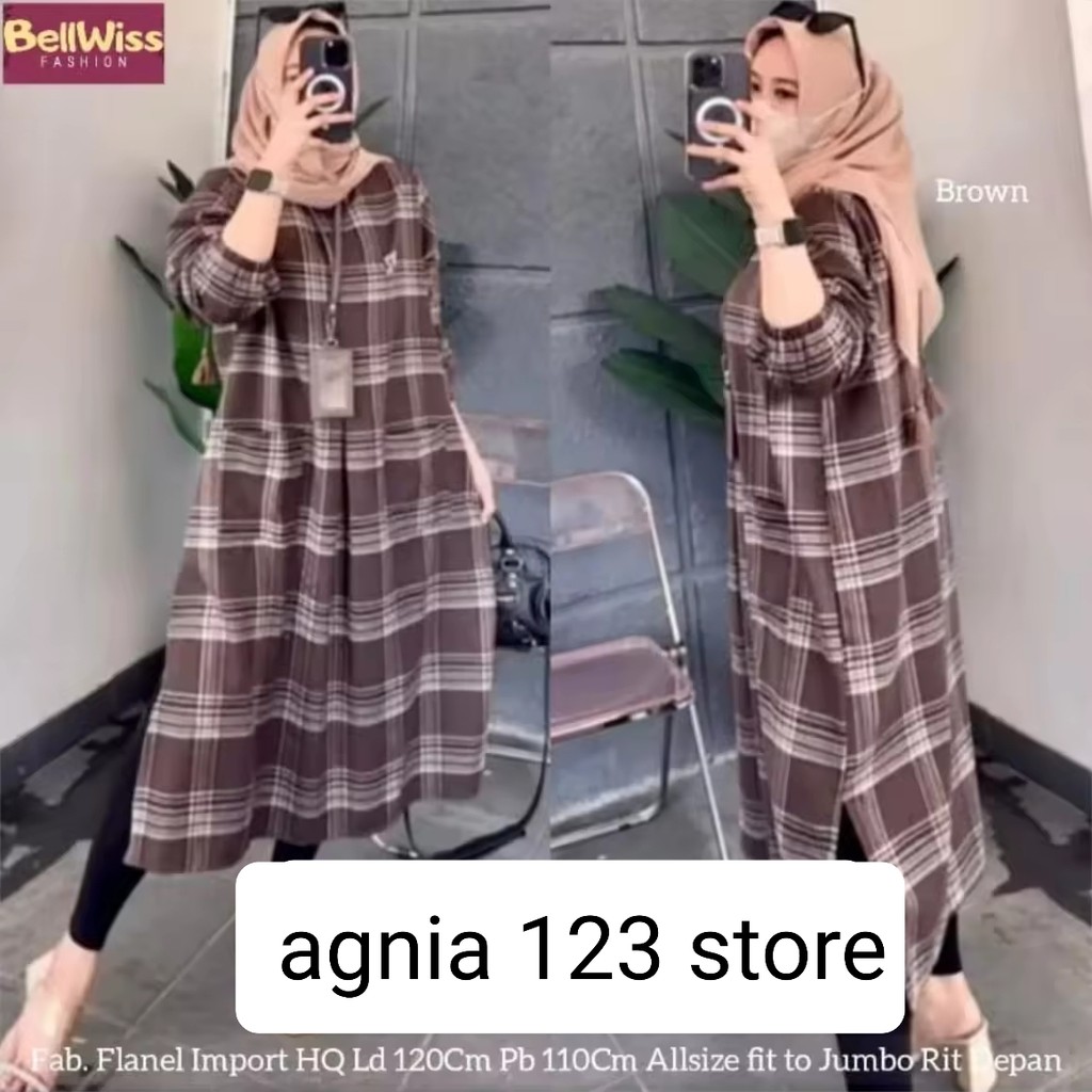 Long Tunik Flanel Halus Lembut New Seri LD 120//tunik dewasa//tunik terbaru