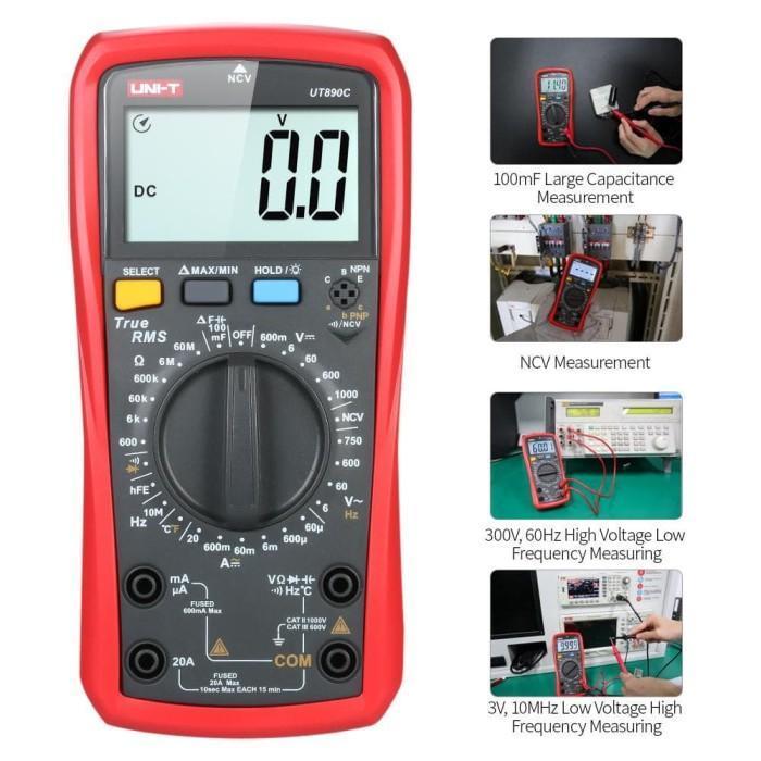 AXON UNI-T Multitester UT890C Multimeter Avometer Termometer UT-890 C