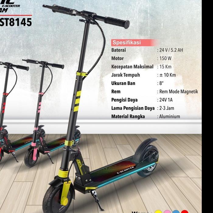 skuter listrik/electrik scooter lipat dewasa exotic et-st8145 - Kuning