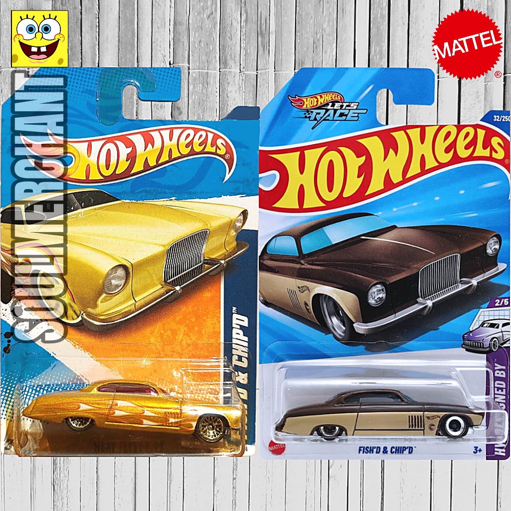 Hot Wheels Fish'd & Chip'd Emas Coklat Treasure Hunt Diecast Classic Car