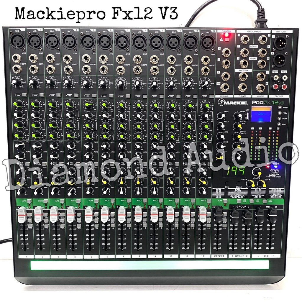 Mixer Audio Mackie Pro Fx12 V3 Usb Bluetooth Original Mixing 12 Channel MackiePro Fx 12 V3 ( BISA CO