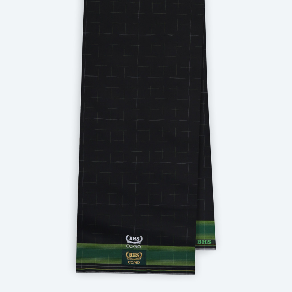 Sarung BHS Original 100% Asli | Sarung BHS Cosmo Gold Motif K26 PRC Hitam Hijau