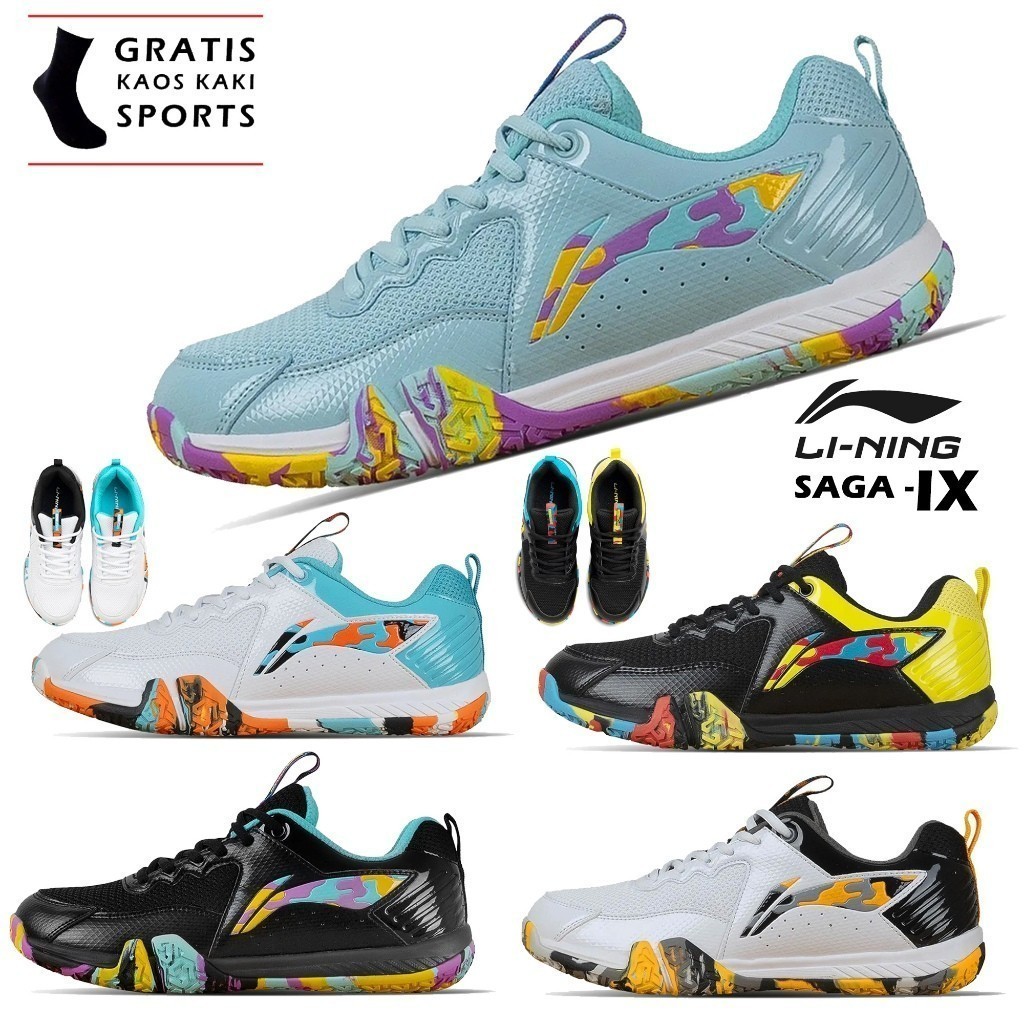 Sepatu Badminton Lining Saga Lite 9 Saga Lite 10 dan Saga Lite 8 Original Sepatu Bulu Tangkis Lining