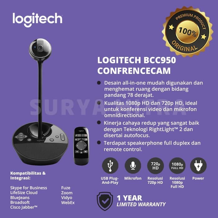 Logitech Conference Camera BCC950 / BCC 950