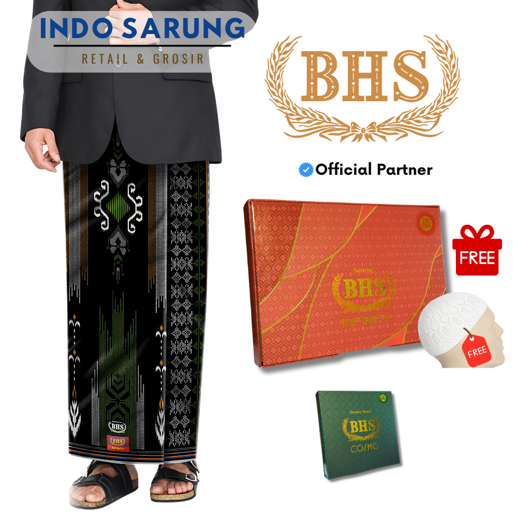 BHS INFINITY GOLD Sarung Premium Original | Offcial Ori Asli Murah Hitam Putih PKE Store