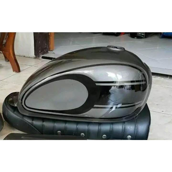 Tangki trium japstyle + jok roti garis  japstyle Tangki motor