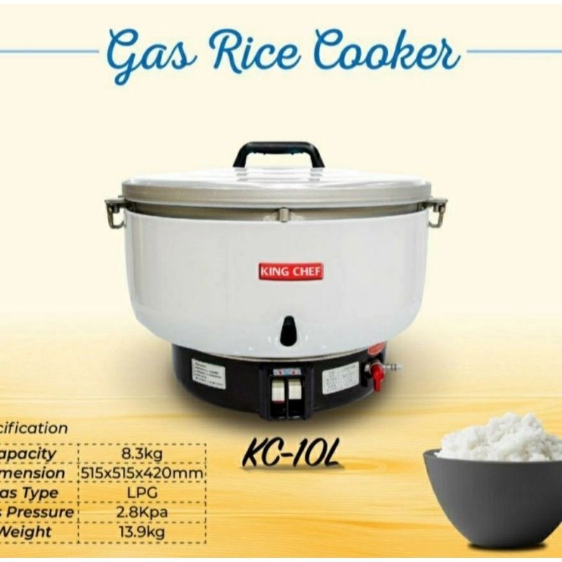 PROMO penanak nasi gas / rice cooker gas 10 liter king chef