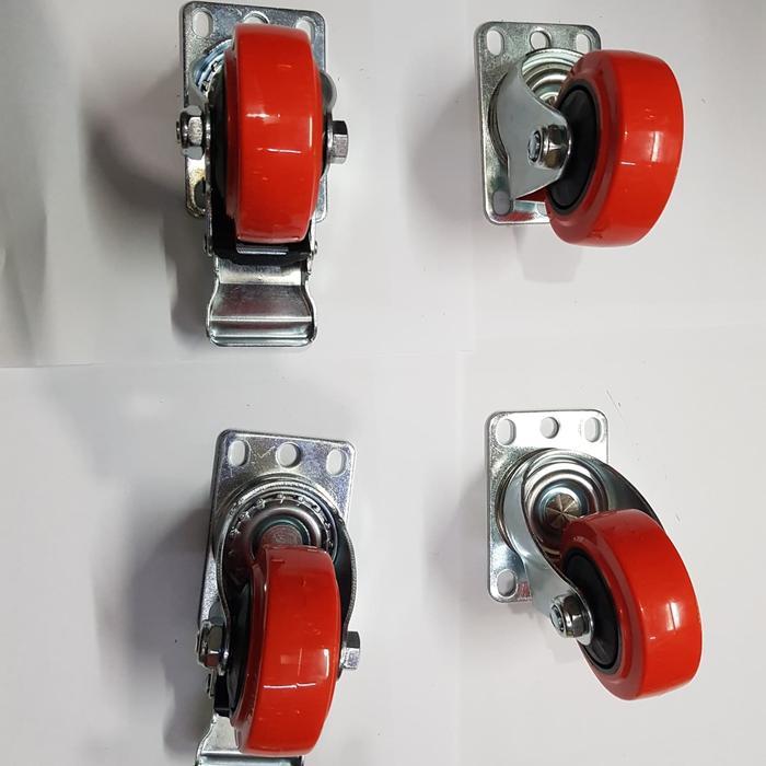 Roda Pu Caster RHJ Tw 3" (2 rem 2 hidup )