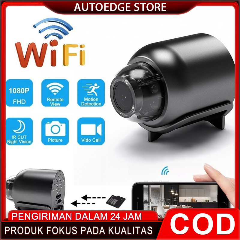 X5 Kamera CCTV Mini 1080P Tersembunyi Tanpa Kabel Wifi Bluetooth Jarak Jauh Lewat Hp Camera Kecil CC