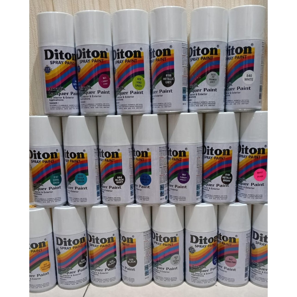 InTools - MINIM 3- Link 1. Pilok Pilox Cat Semprot Diton 300cc black doff 884 clear 8540 putih 840 b