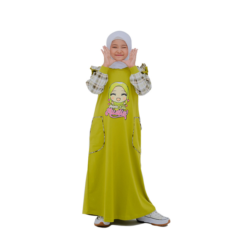 BENA.STORE SHIBAKIDS  Aidah Series  Gamis anak Muslim Perempuan / Baju Anak Remaja