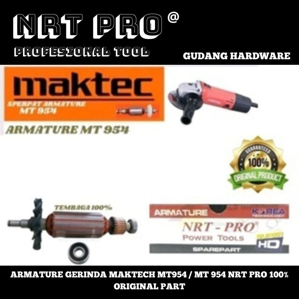 ARMATURE GERINDA MAKTECH MT954 / MT 954 NRT PRO 100% ORIGINAL PART