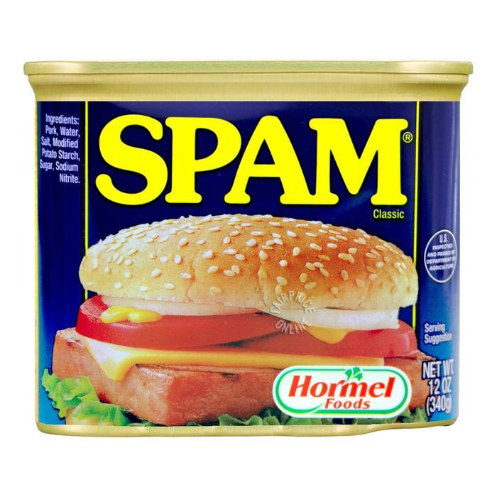 HORMEL SPAM 340 g / Daging Babi kaleng spam ham IMPORT USA kornet - CLASSIC