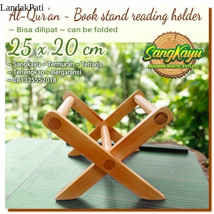 Rekal Al-Qur'an book stand reading holder rekal kayu tatakan Al-Qur'an Berkualitas SPH9402