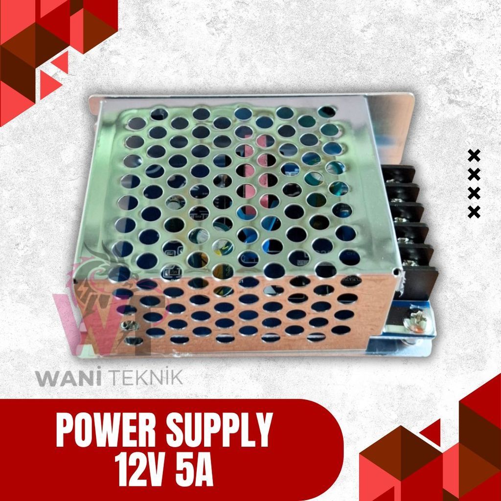 SMPS 12V 5A 60 Watt Input 110V 220V AC Output 12V 5A DC Untuk Perangkat Elektronik