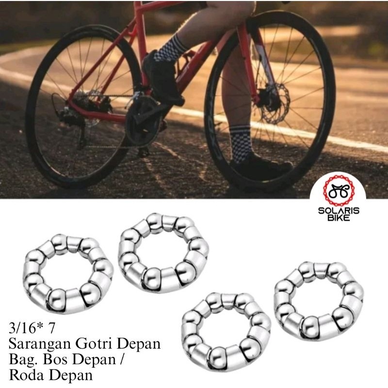 GROSIR Gotri 3/16 x 7 Sarangan Gotri Pelor Hub Depan Sepeda BMX Mini MTB Fixie Roadbike